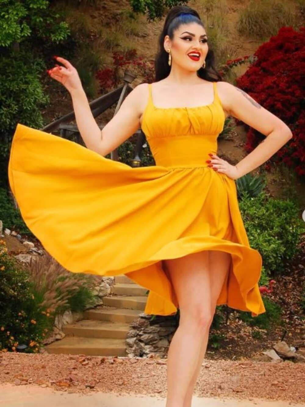 PUG Mustard Holly Dress